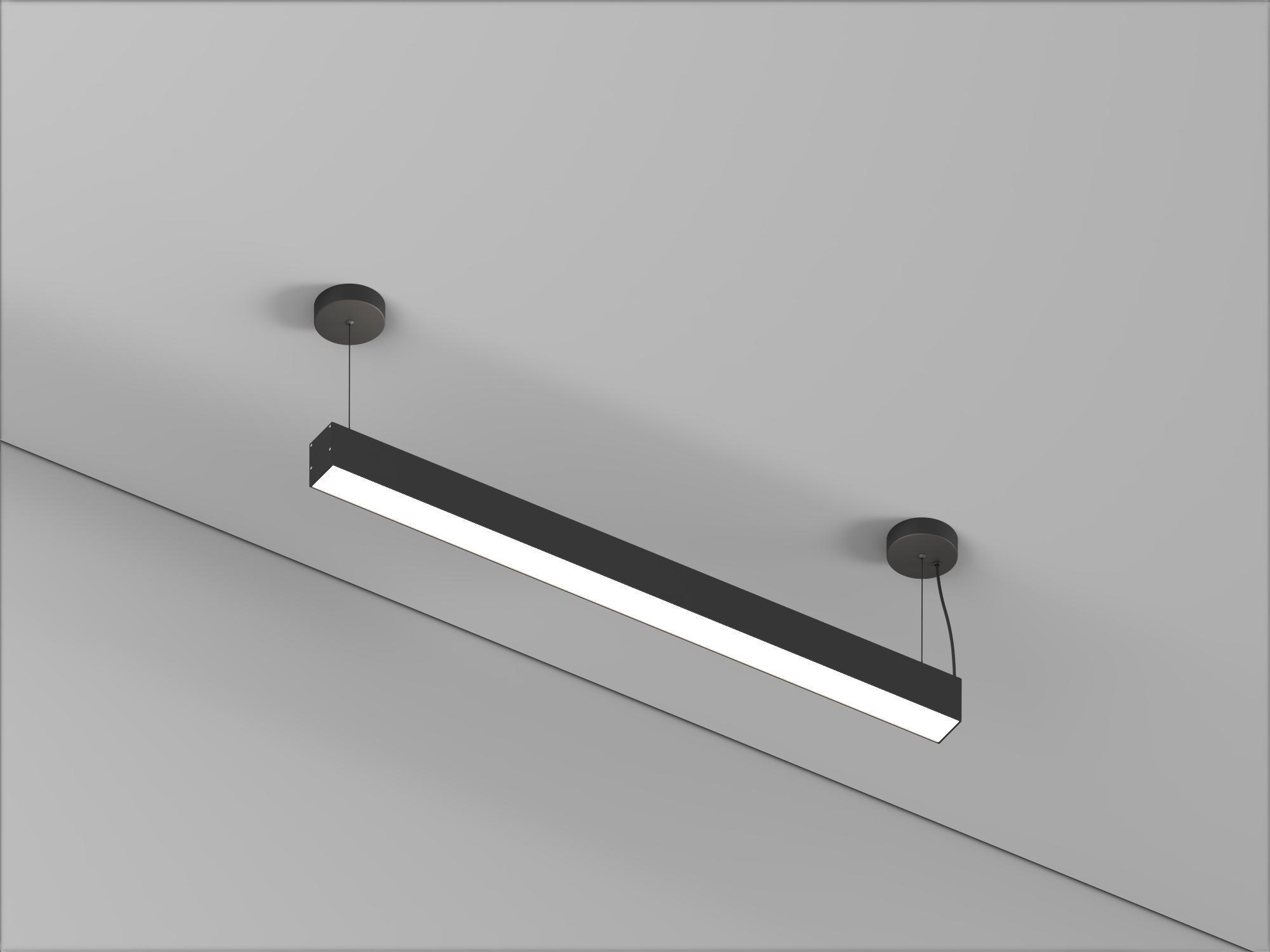 LED Black Linear Light