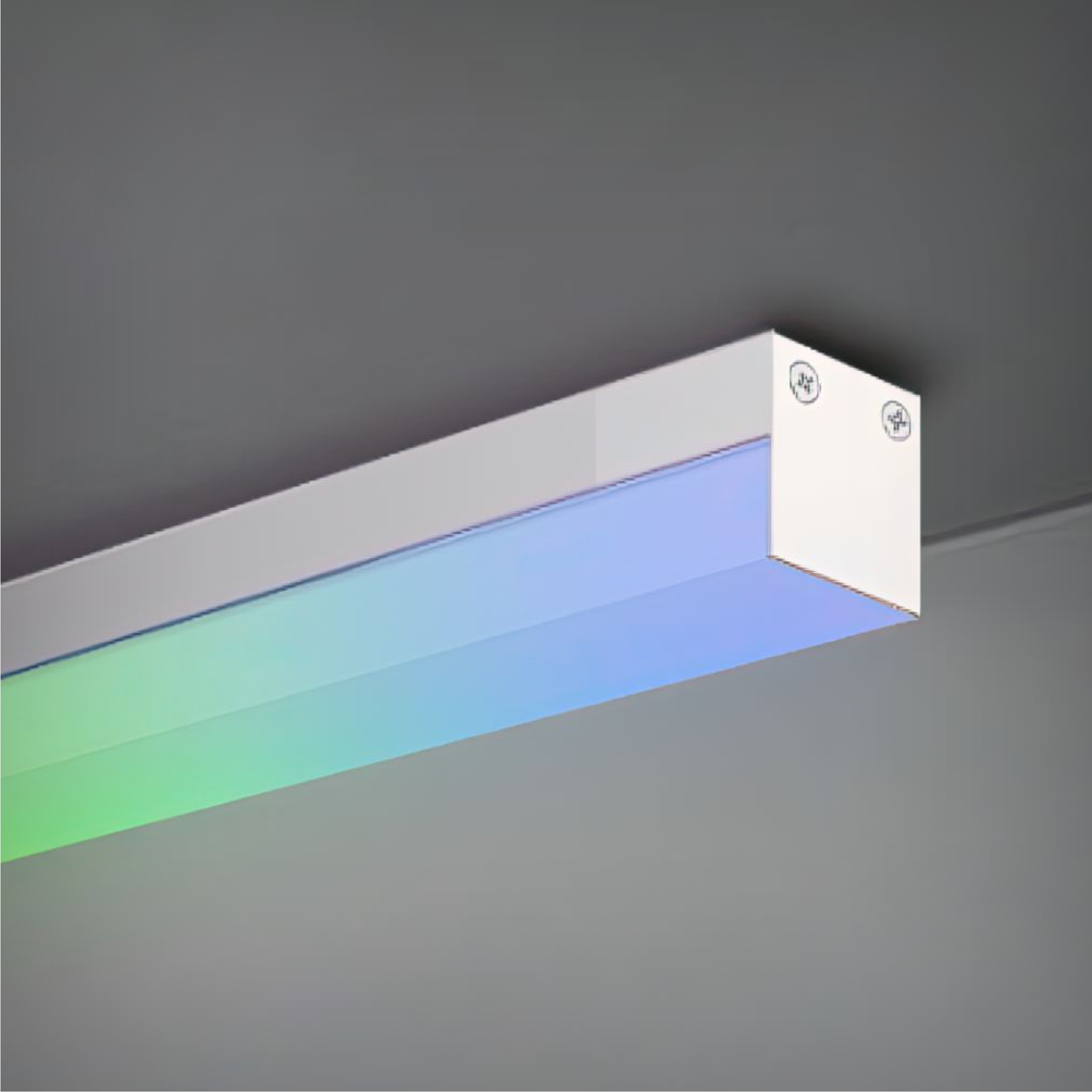 Slim RGBW Color-Changing LED Linear Ceiling Light with a 0.75-Inch profile