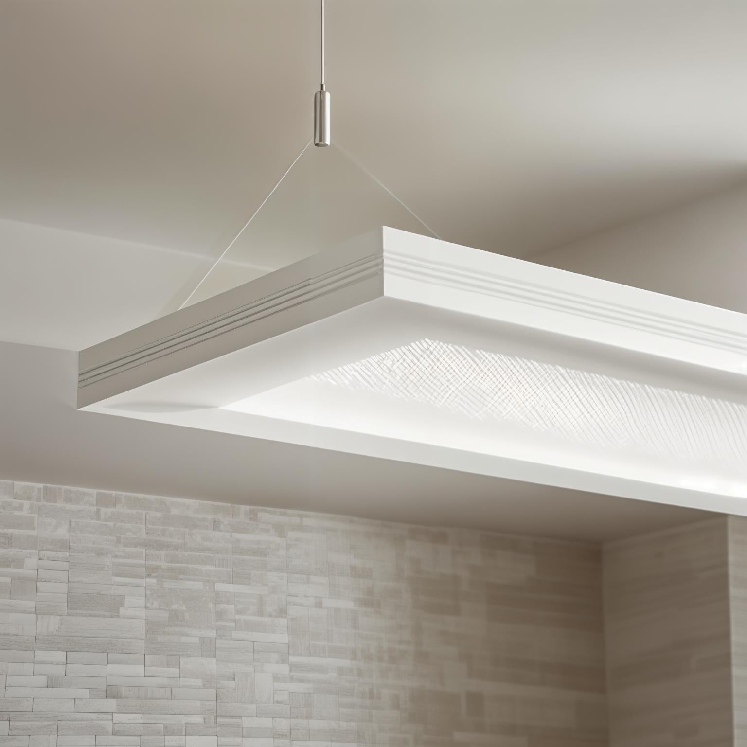4 Ft White Linear Suspended Light