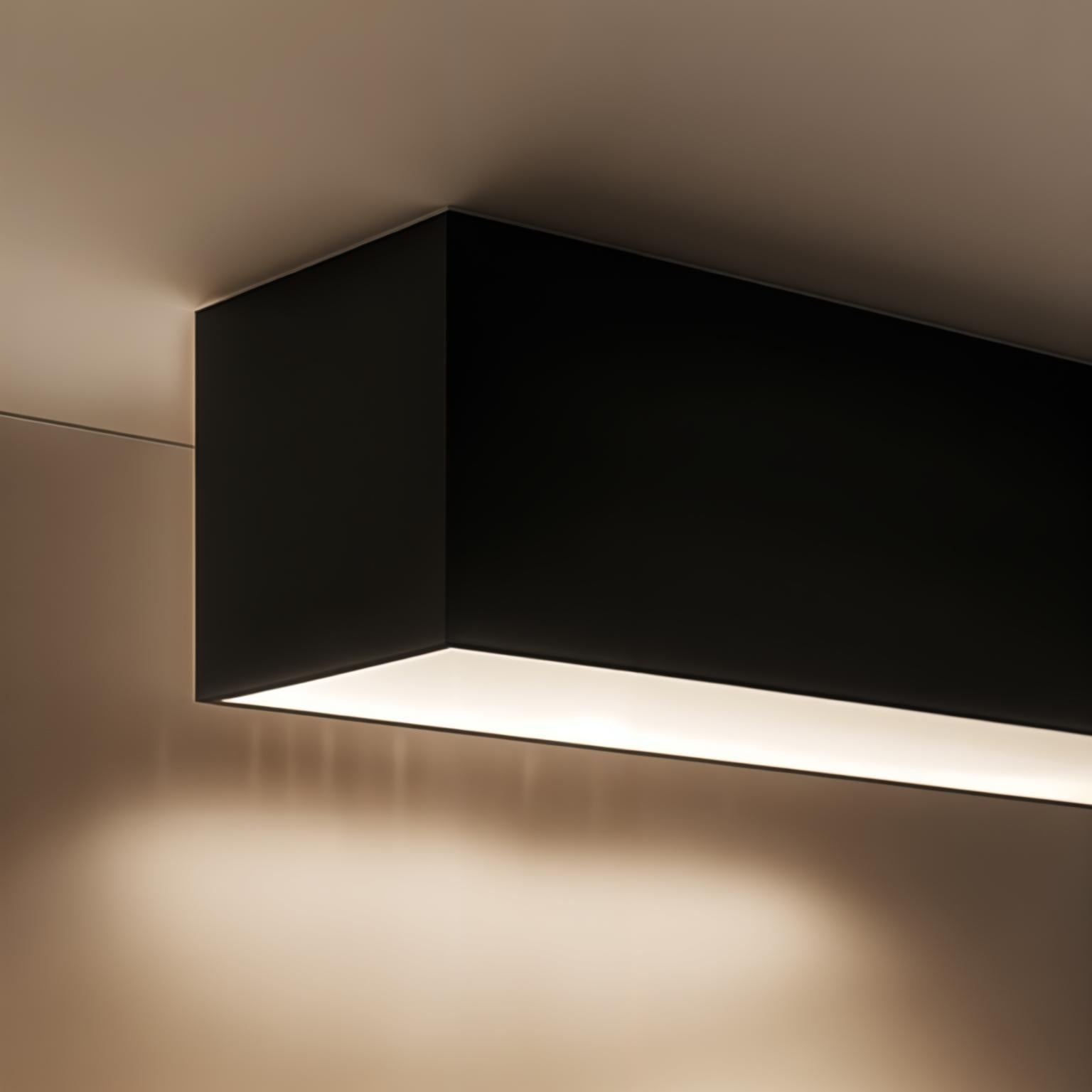 4-8 Ft Black Slim-Profile LED Linear Pendant