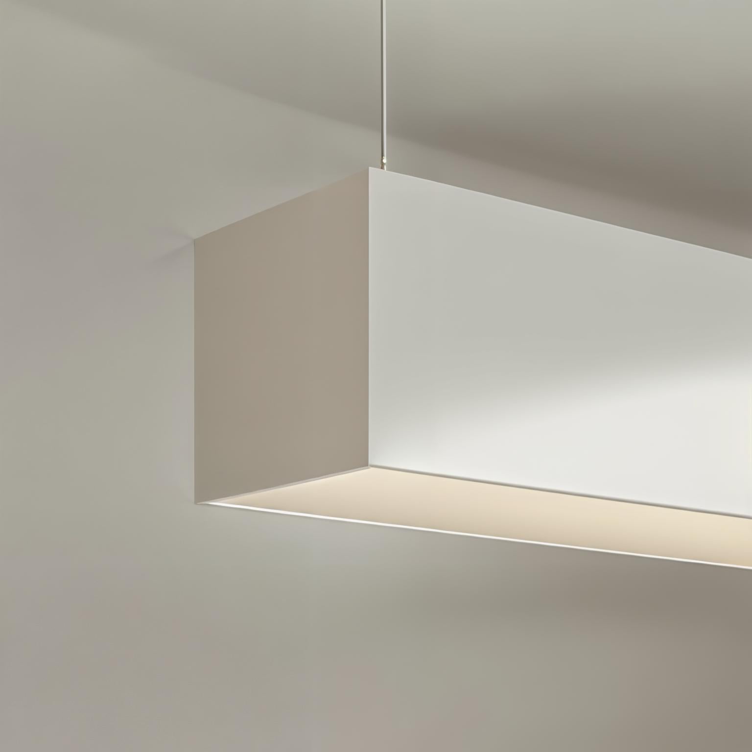 4-8 Ft White Linear LED Pendant