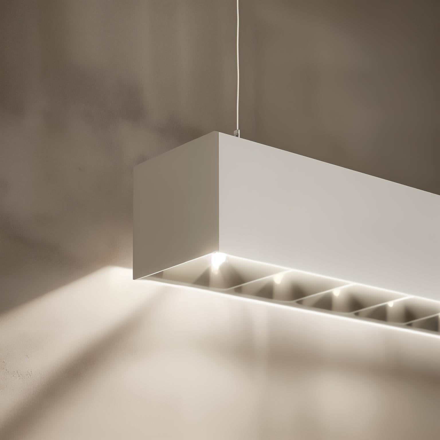 4 Ft LED Linear Louvre Pendant