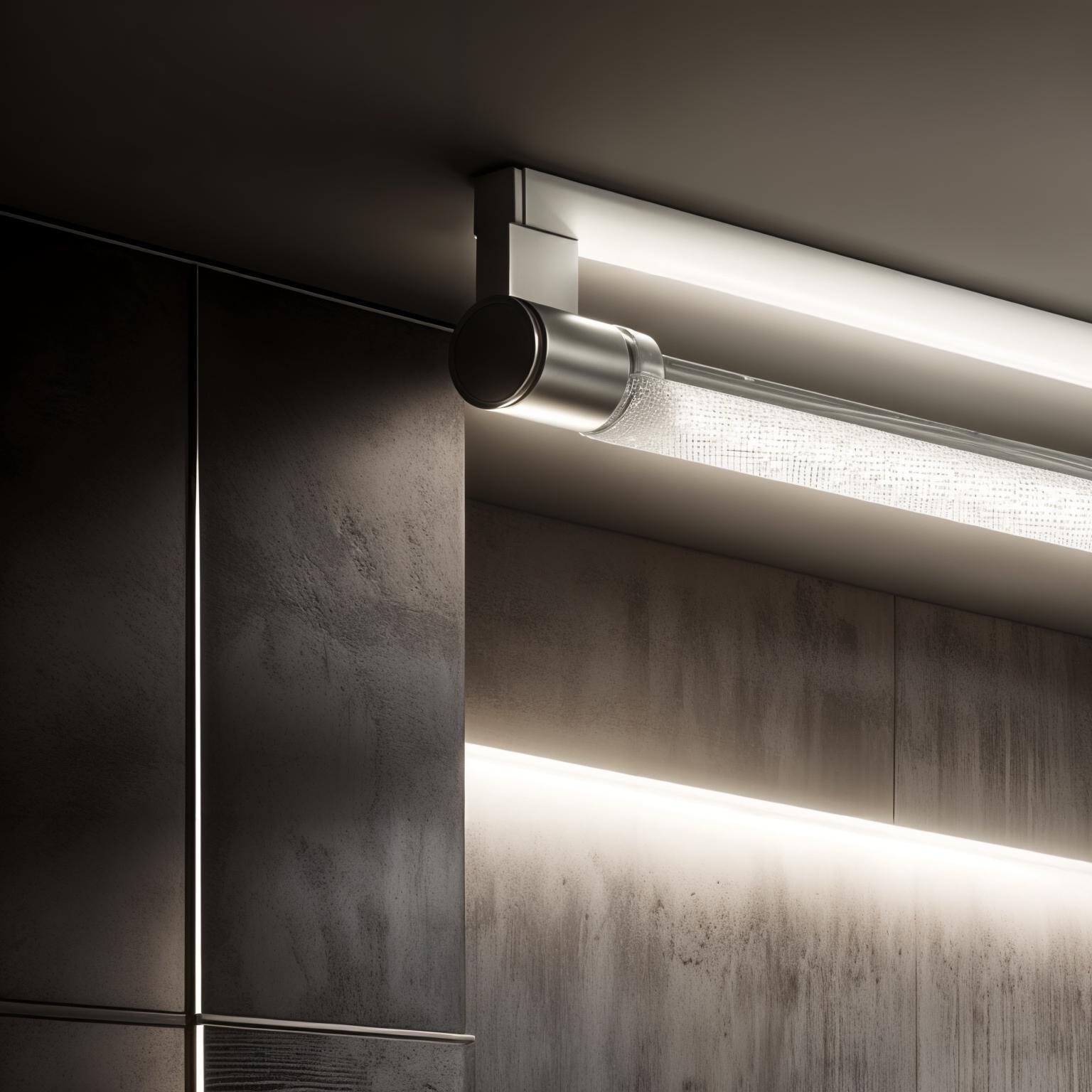 4 Ft Silver Perforated Rotatable LED Ceiling Light