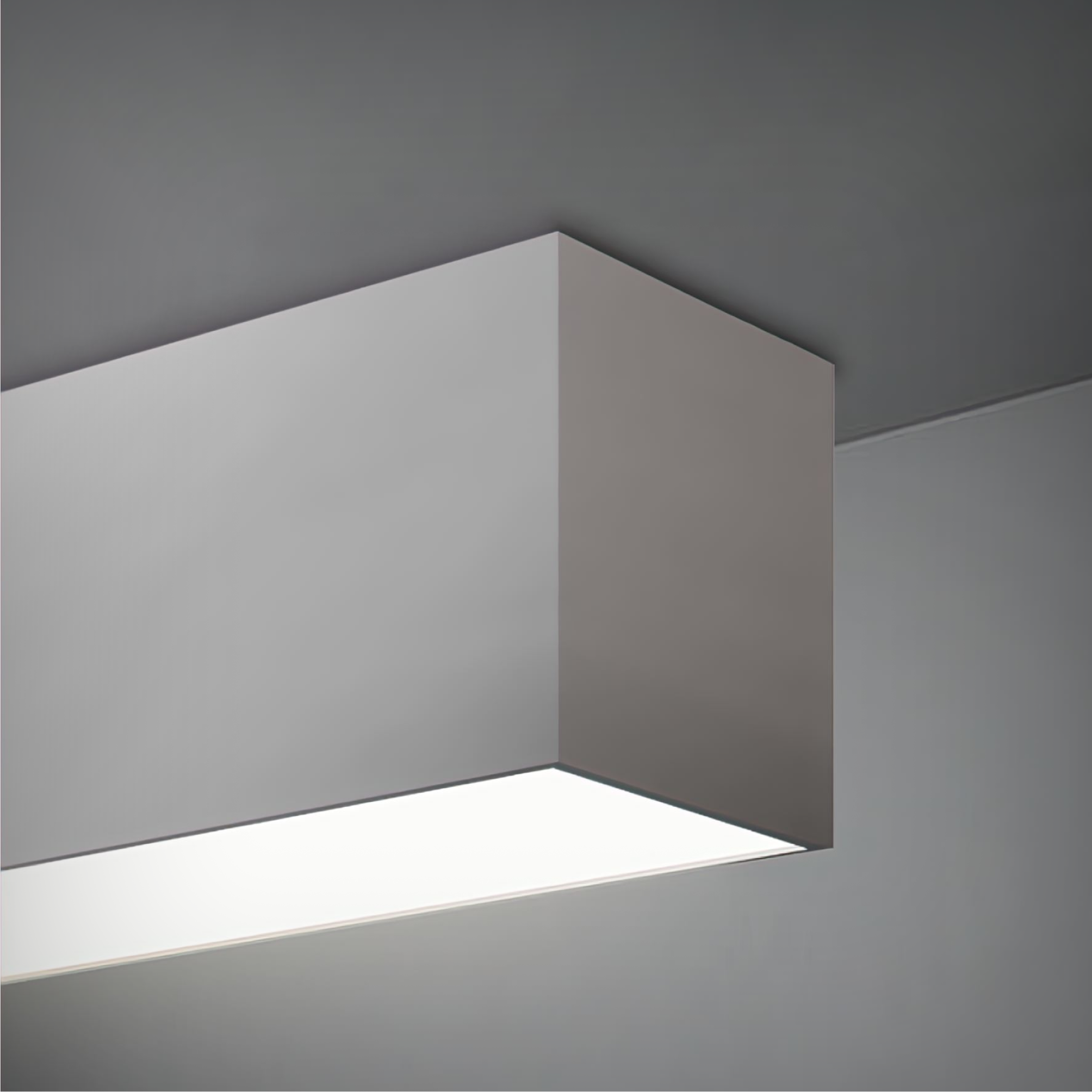 Silver LED Linear Ceiling Light with a 3.5-Inch width