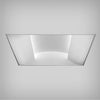 Recessed Fluorescent Troffer Light Fixture with Side Basket for Direct Lighting