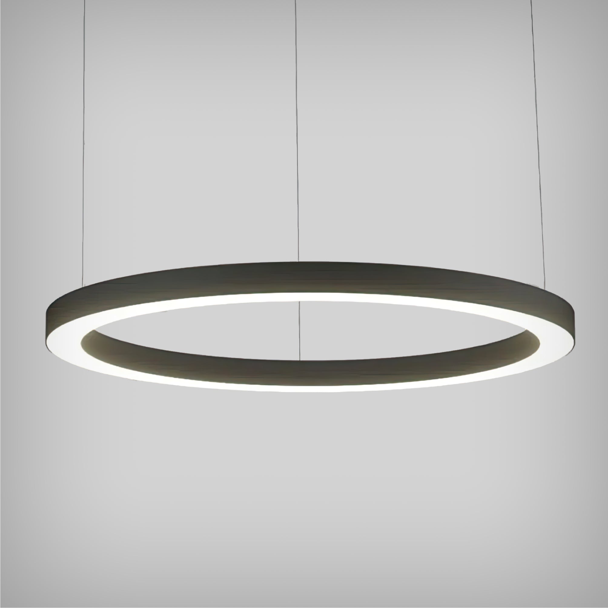 Slim LED Ring Pendant Uplight/Downlight - Large Round Chandelier