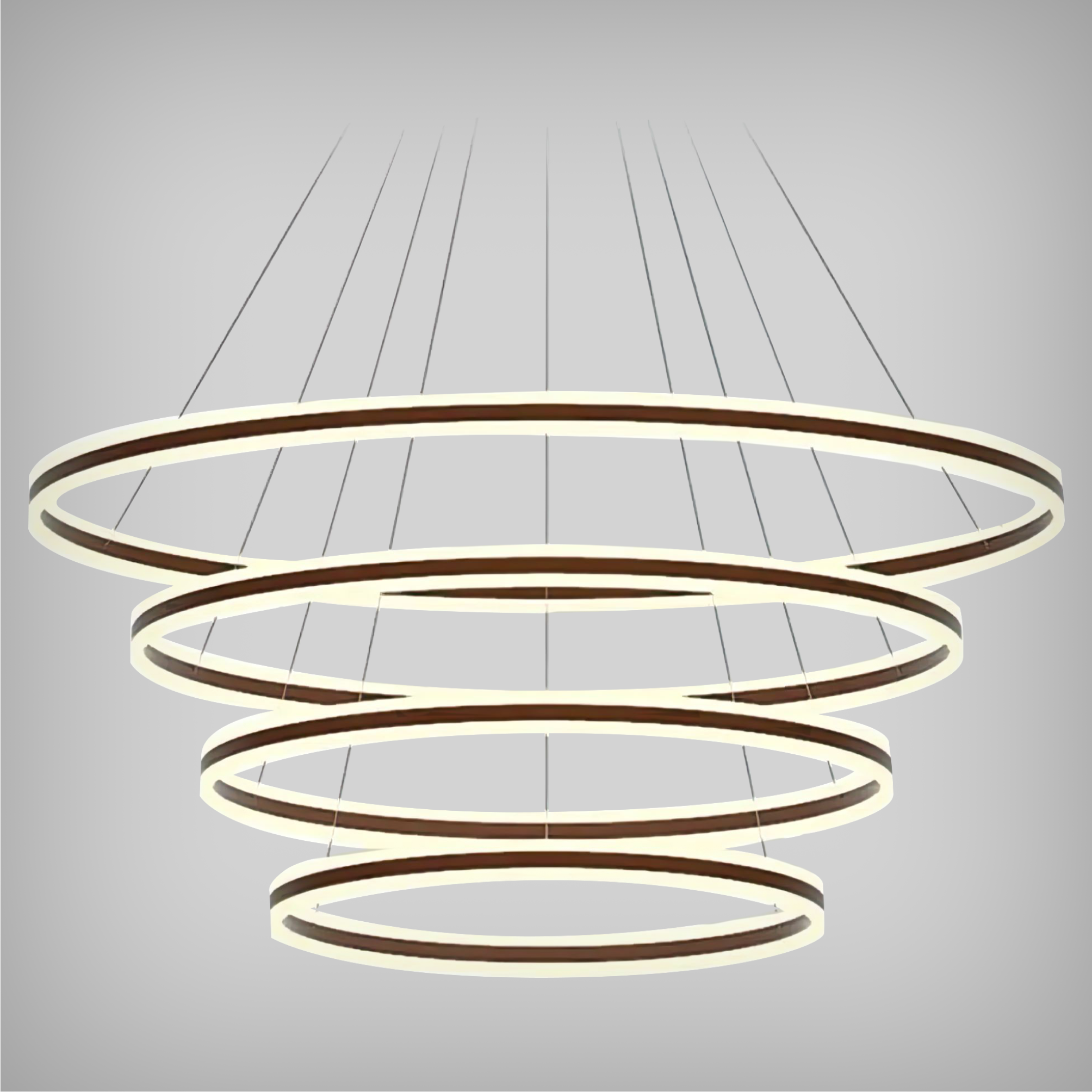 Round LED Pendant Chandelier with Up and Down Lighting (4-Tier)