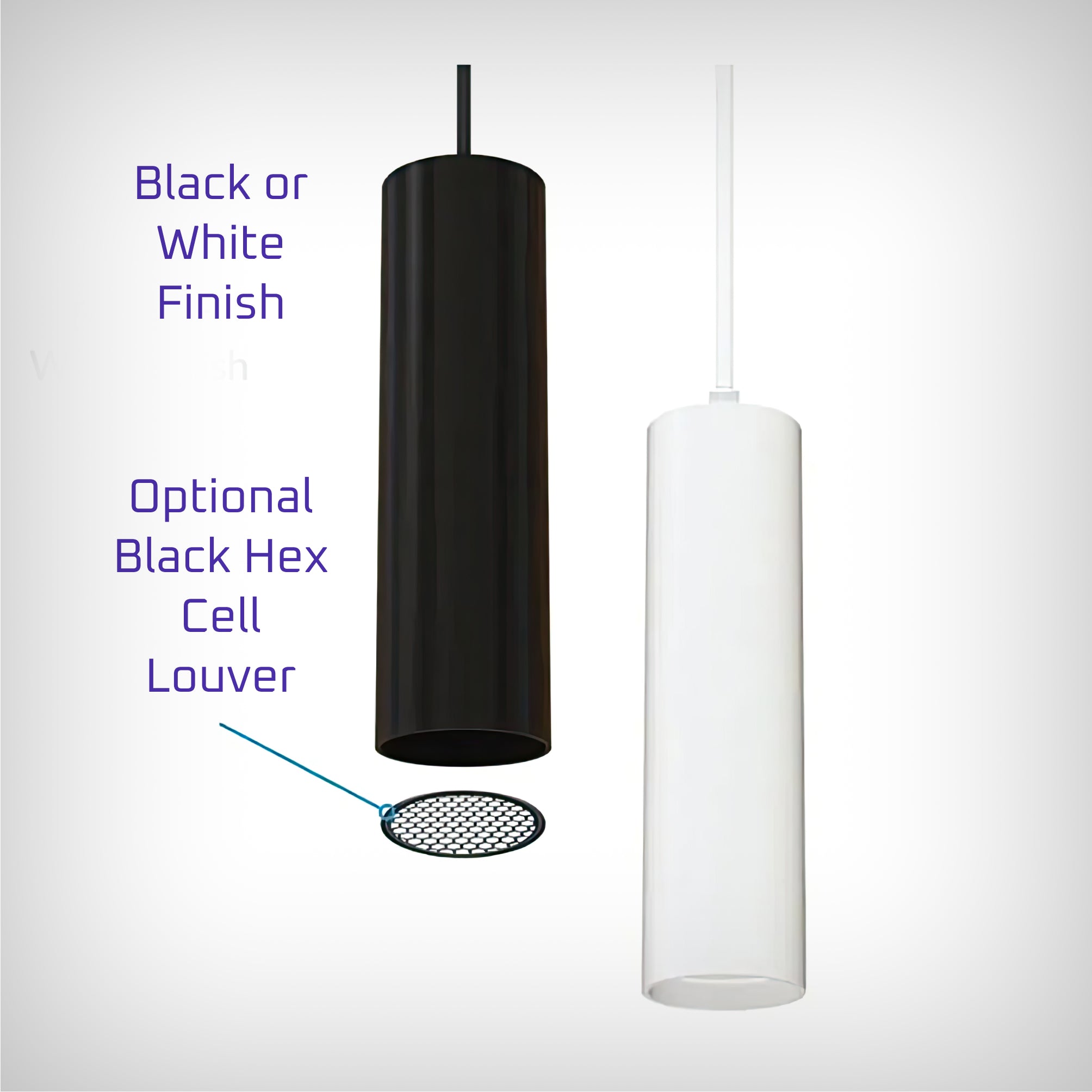 2-Inch Suspended Cylinder LED Pendant Light