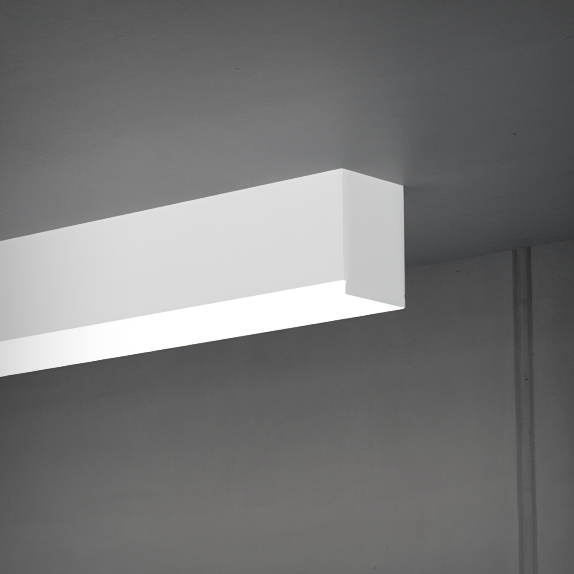 Wet Location Linear LED Ceiling Light with a 4-Inch width