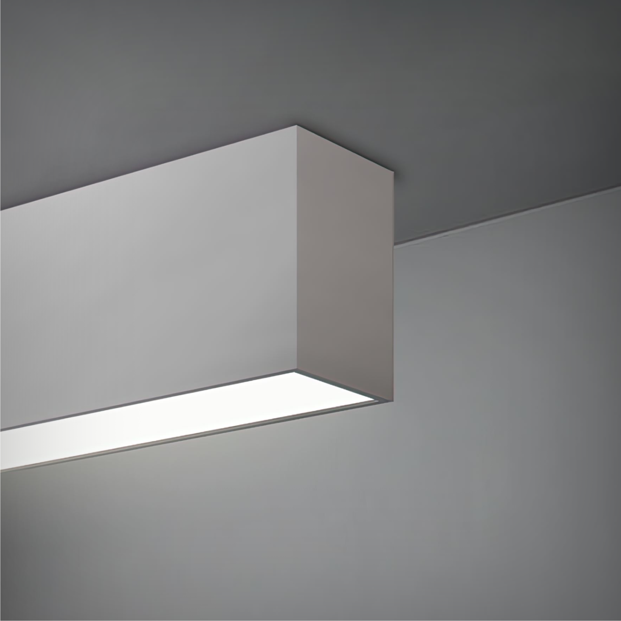 Silver LED Linear Ceiling Light with a 2.2-Inch profile