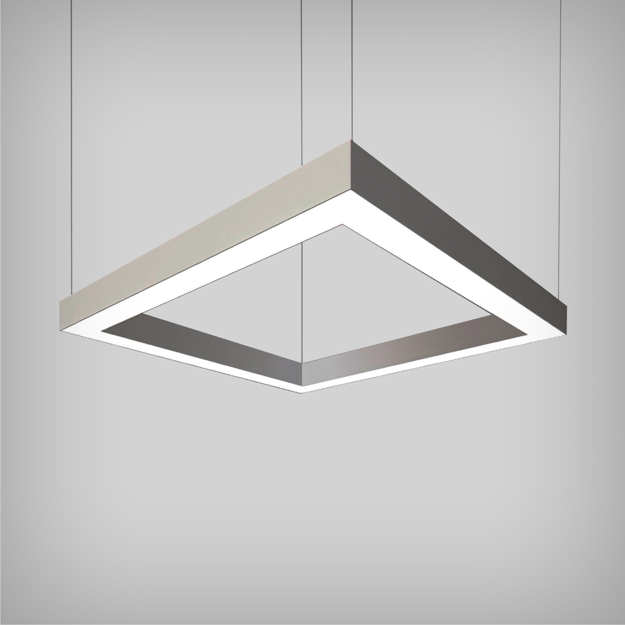 Square LED Linear Pendant Light with a 4-Inch Design