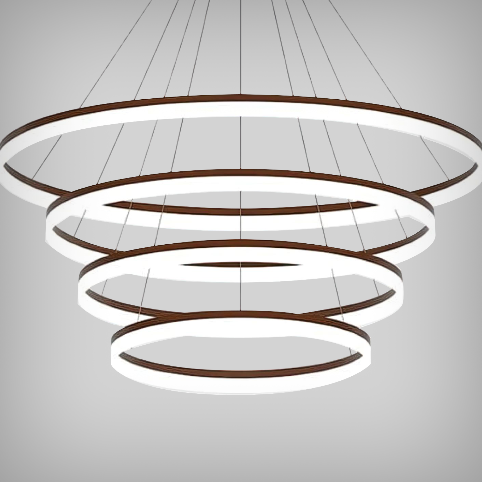 Round LED Pendant Chandelier with Down Lighting (4-Tier)