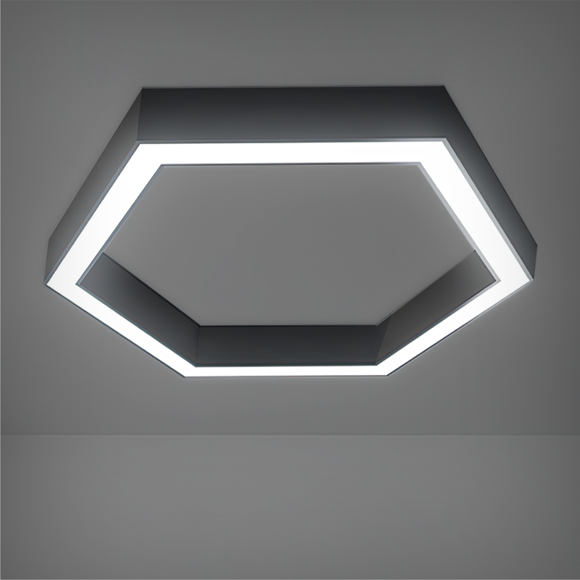 Hexagon LED Flush Mount Linear Ceiling Light with a 2.5-Inch size