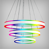 Round LED Pendant Chandelier with RGBW Lighting (3-Tier)