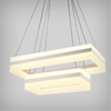 Architectural LED 2-Tier Rectangle Chandelier