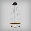 2-Tier Suspended Architectural LED Ring Chandelier