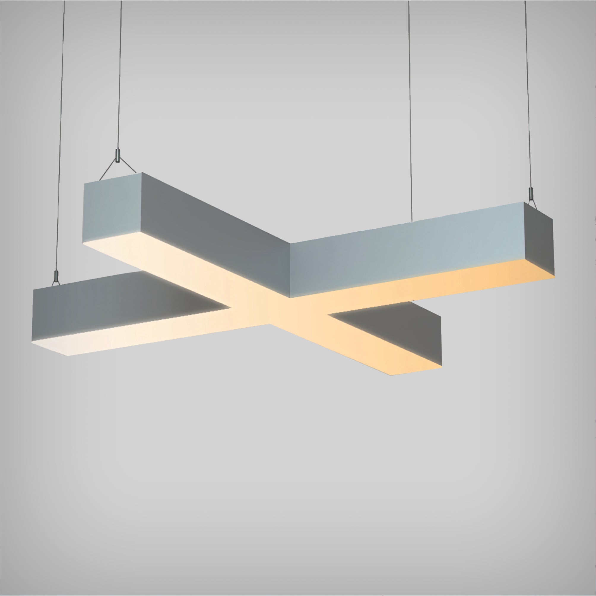 4-Inch RGBW Tunable White X-Shaped LED Linear Pendant Light