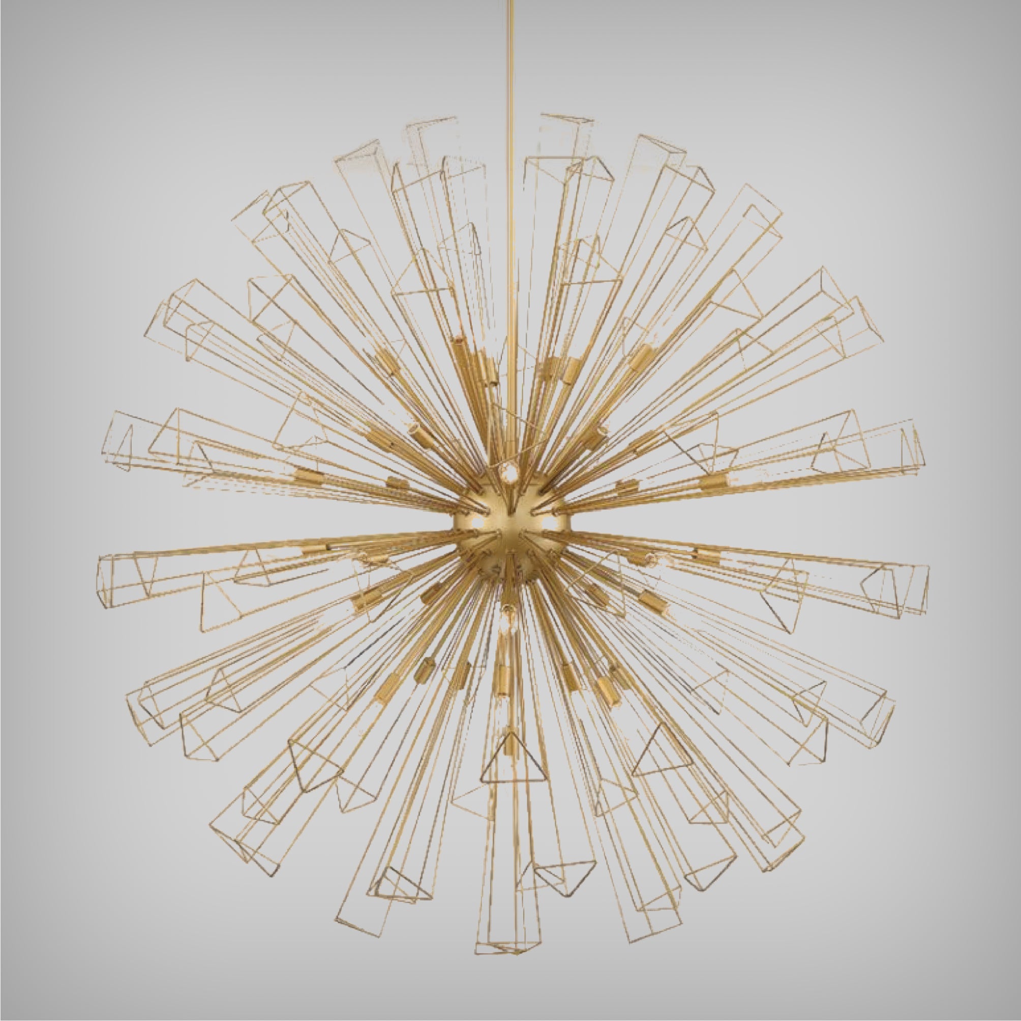 Decorative Pendant Light with 35-Light 54-Inch Sphere Chandelier