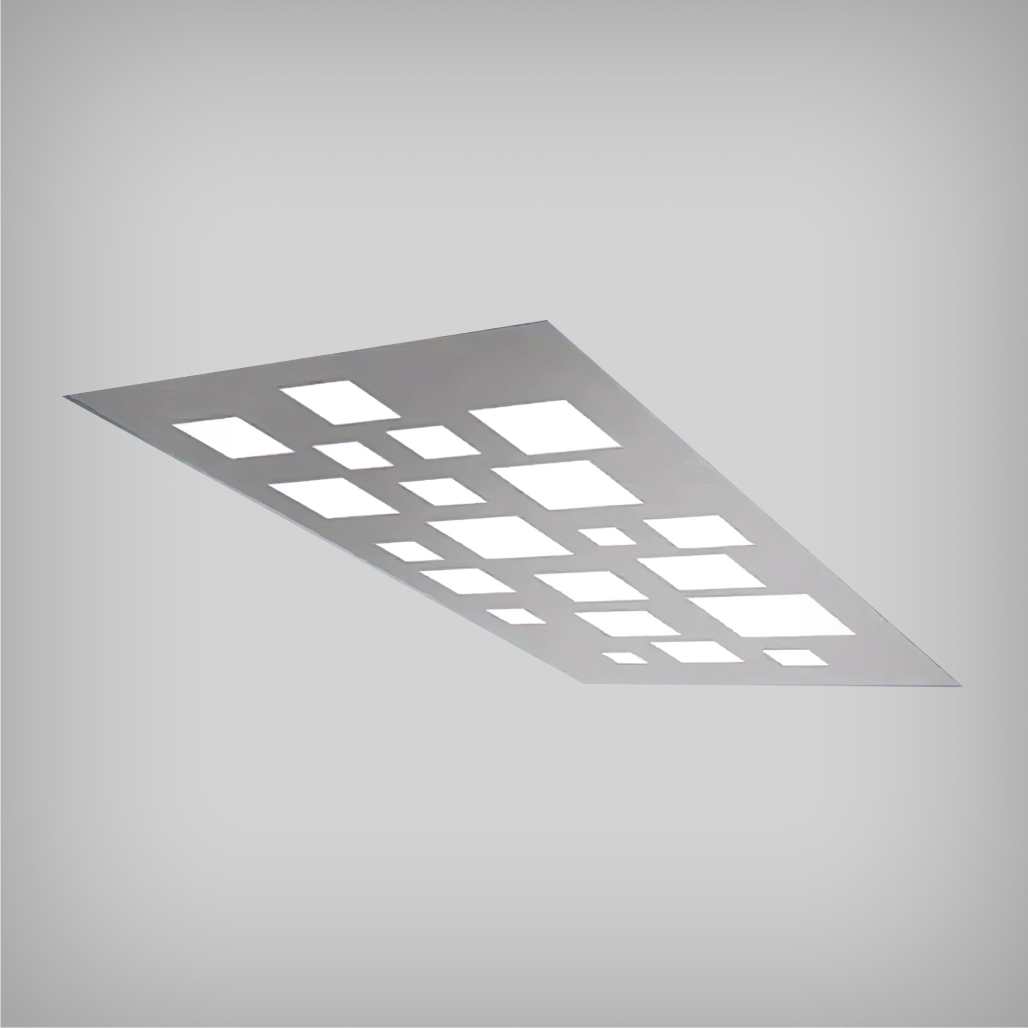 Architectural Recessed LED Flat Panel with Squares Design – LED Lights ...
