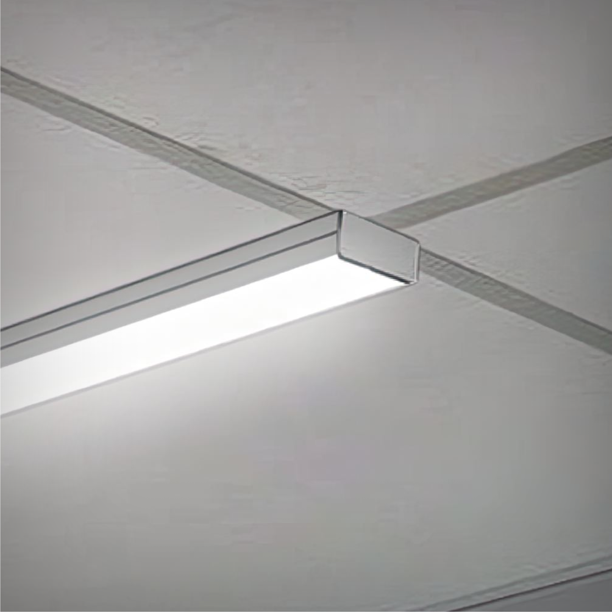 Low-profile Linear LED T-Bar Grid Ceiling Light with a 1-Inch profile