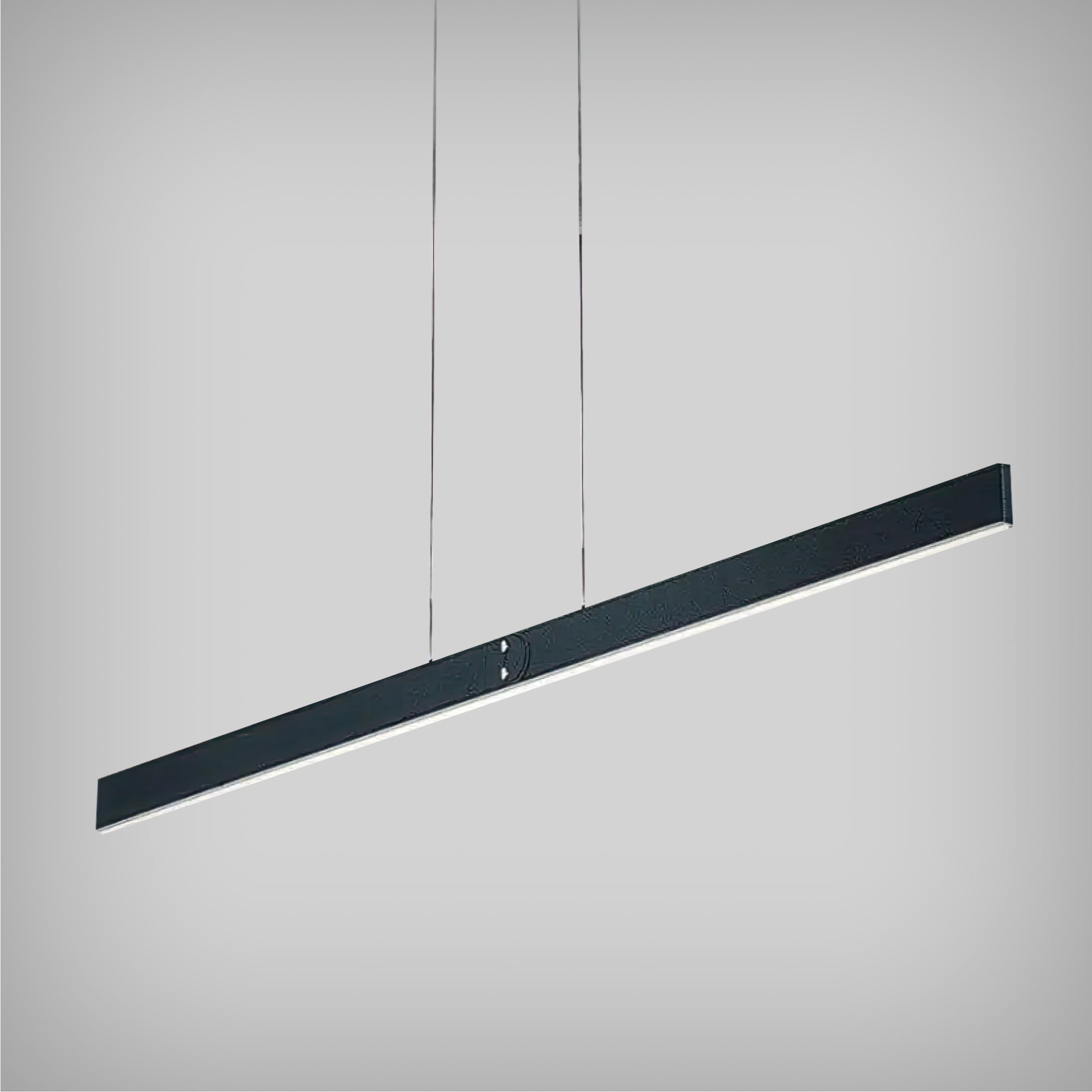 Linear Pendant LED Light Wrapped in 0.5-Inch Vegan Leather