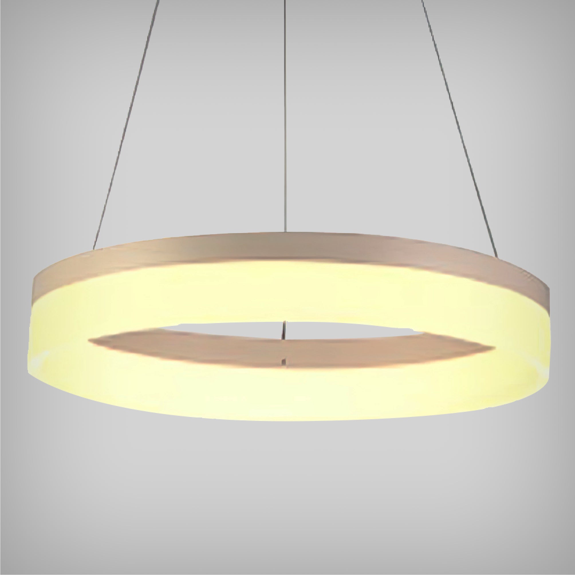 1-Tier LED Ring Pendant Round Chandelier with Down Light