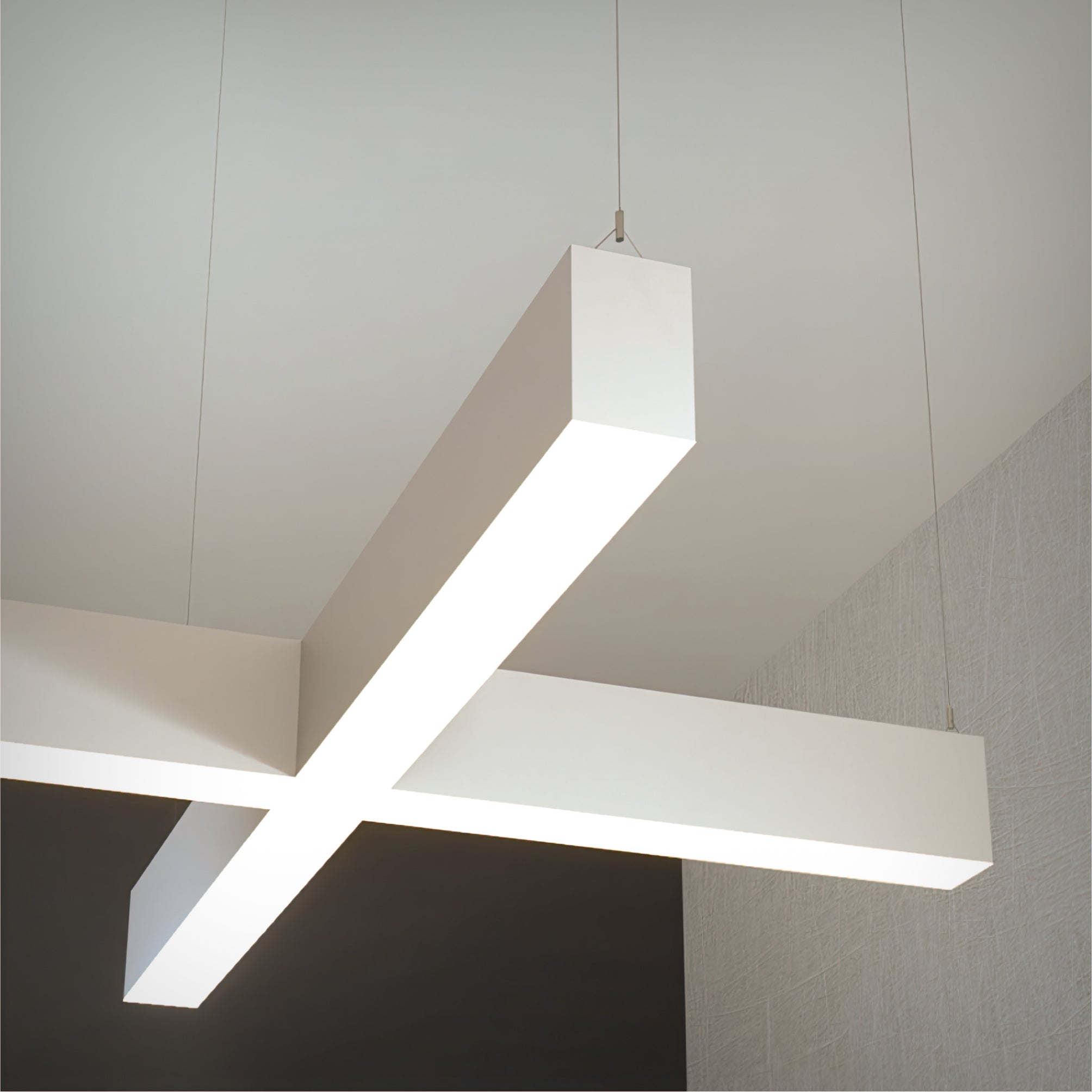 X Wire Pattern Light X-Shaped LED Linear Pendant Light with RGBW Color Changing Capability ...