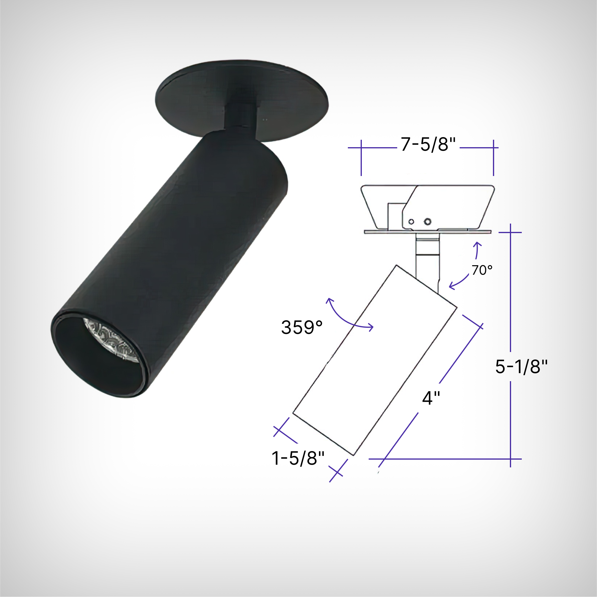 Monopoint Ceiling LED Light with 1-Inch Adjustable Feature – LED Lights ...