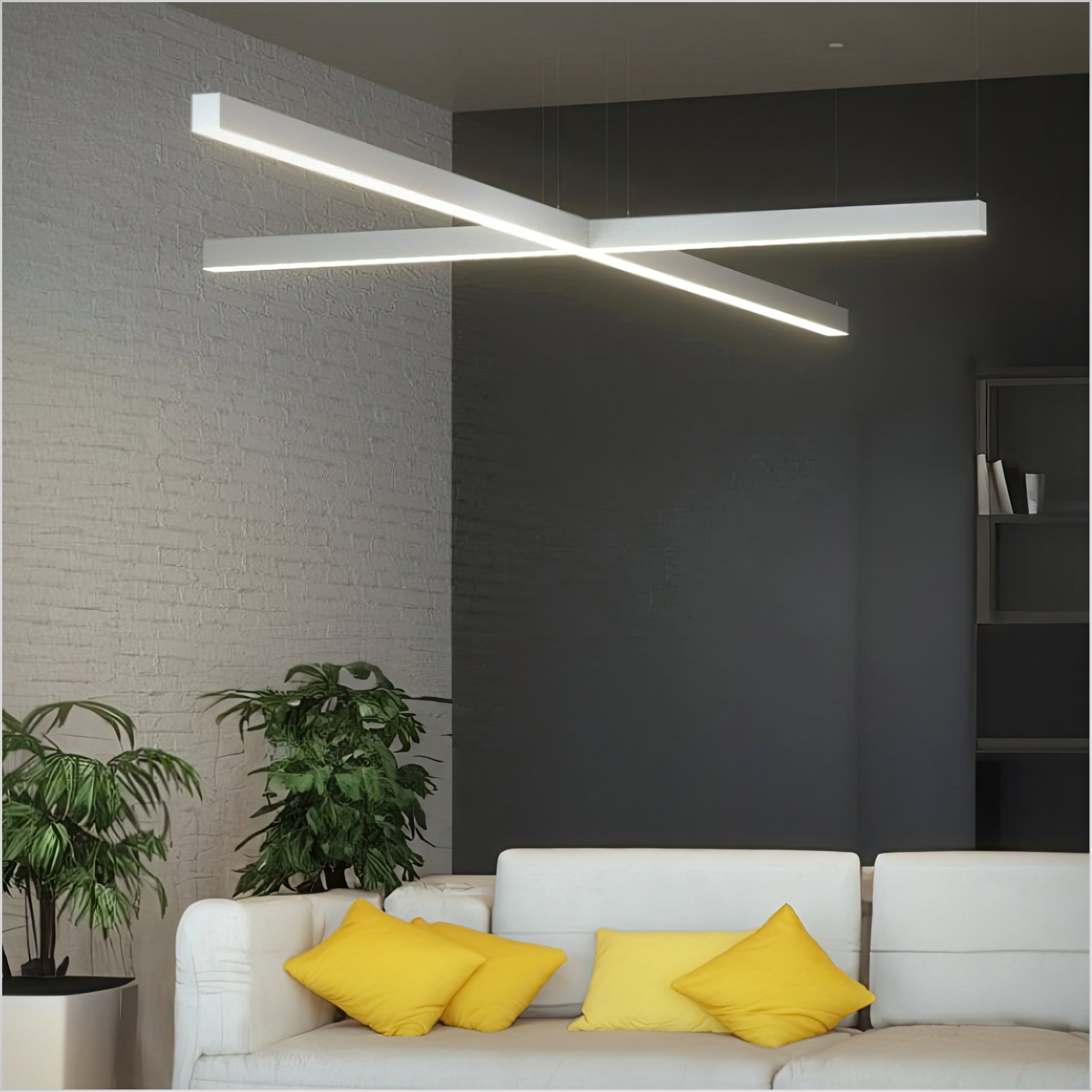 X Wire Pattern Light 4-Inch RGBW Color-Changing X-Shaped LED Linear Pendant Light – LED ...