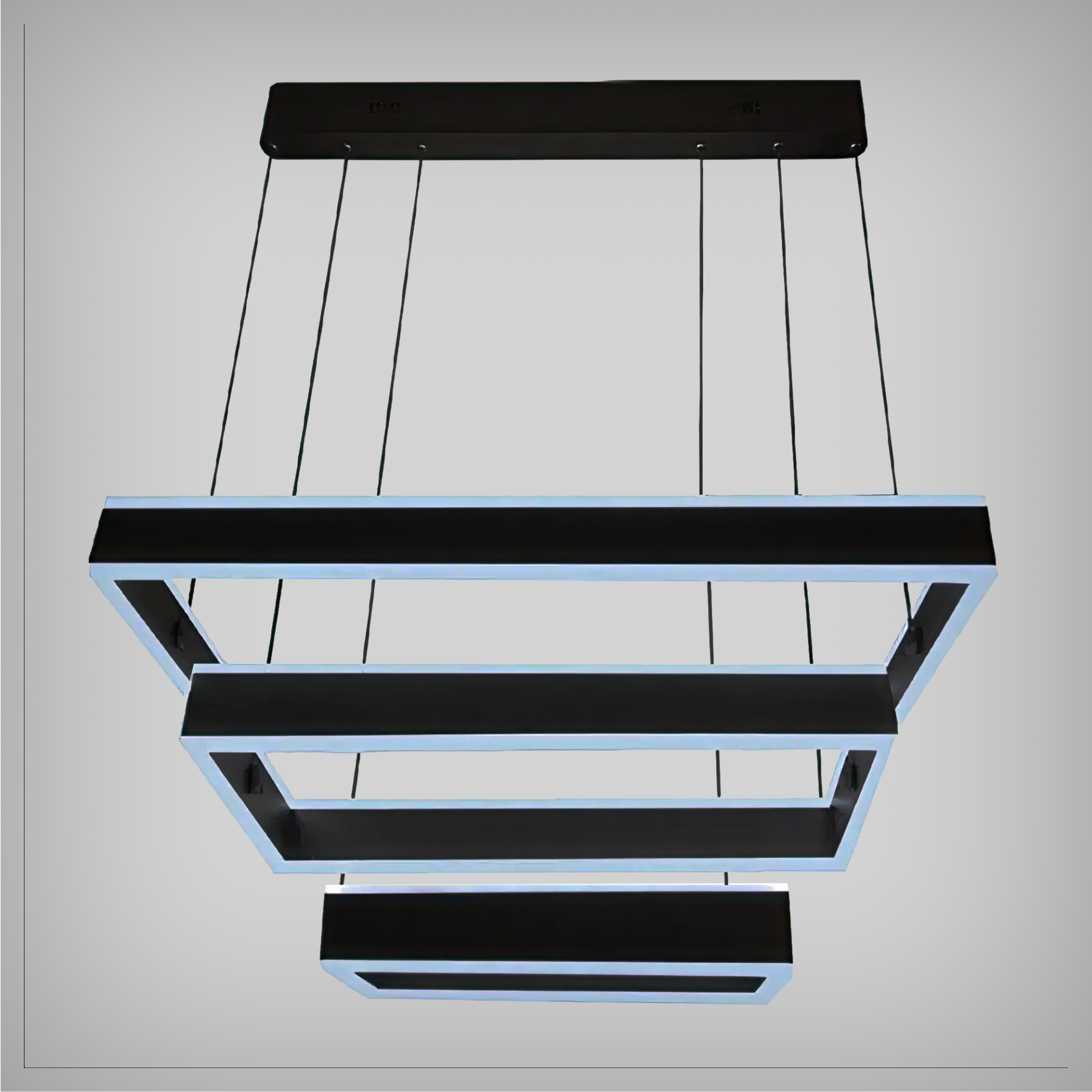 Rectangle Rounded Led Lights Architectural LED 3-Tier Rectangle Chandelier – LED Lights Direct