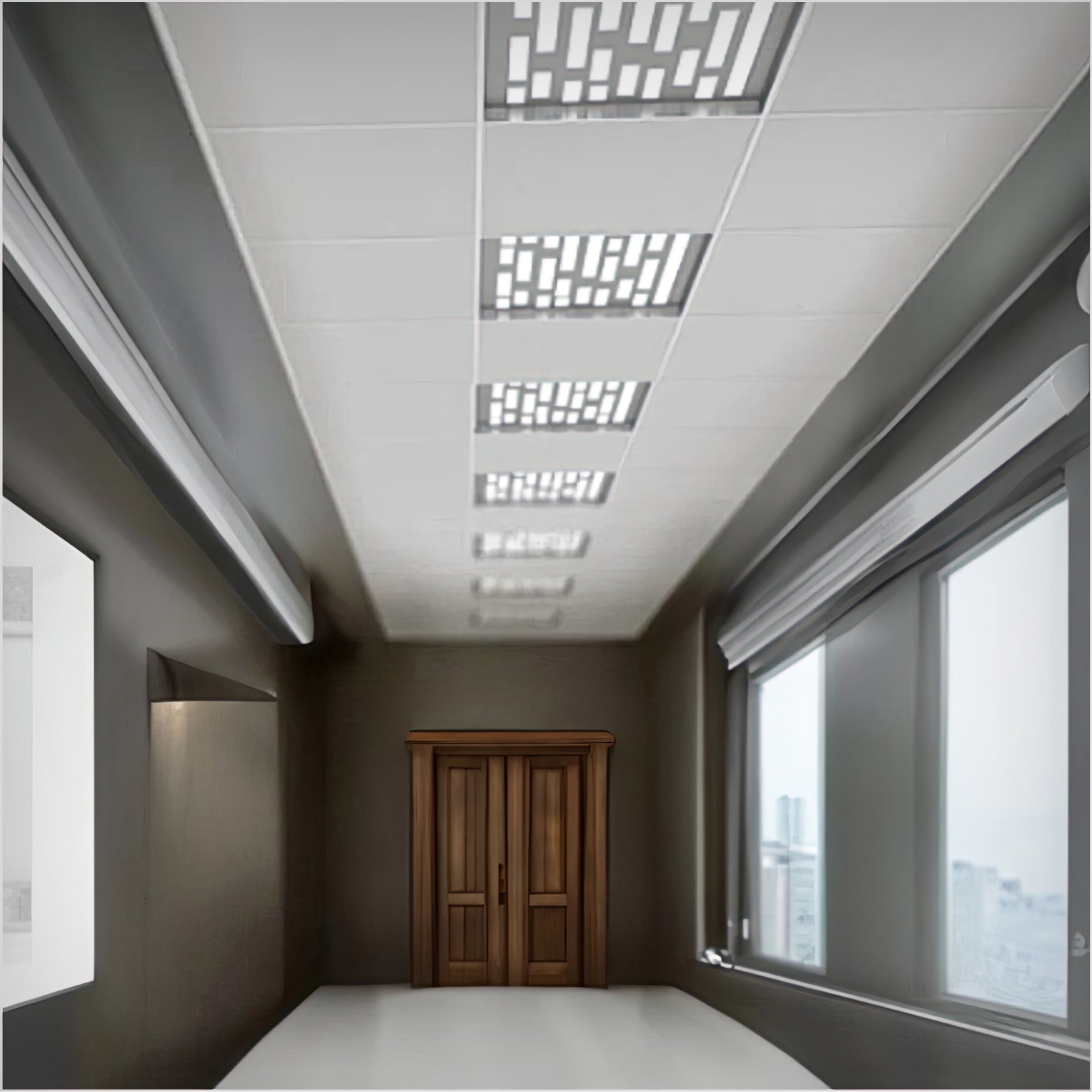 Recessed Flat Panel LED Troffer Light with Architectural Design – LED ...