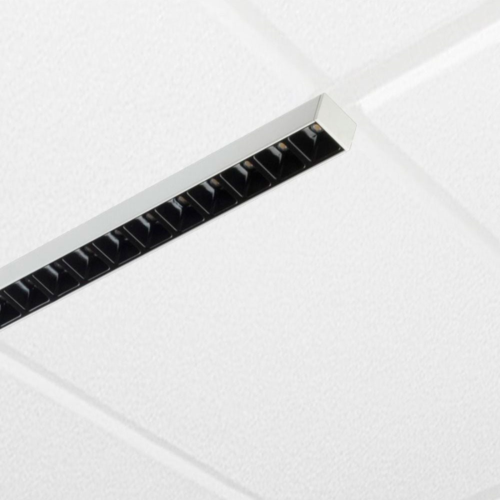 1-Inch Low-Profile Louver Lens Linear LED T-Bar Grid Ceiling Light
