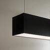 4-8 Ft Black Wall-Washing Linear LED Pendant