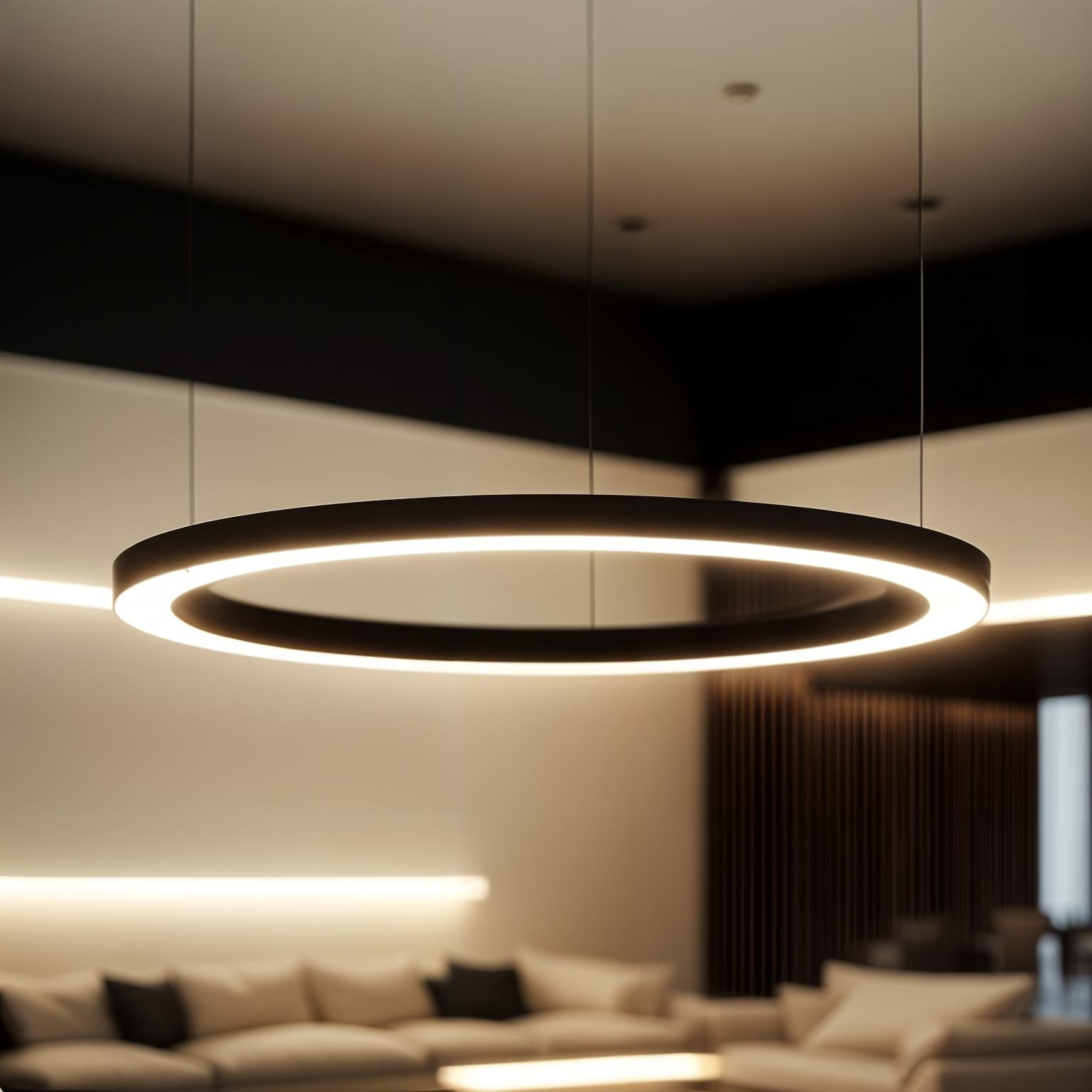 Innovative Halo Illumination System: Circular LED Pendant