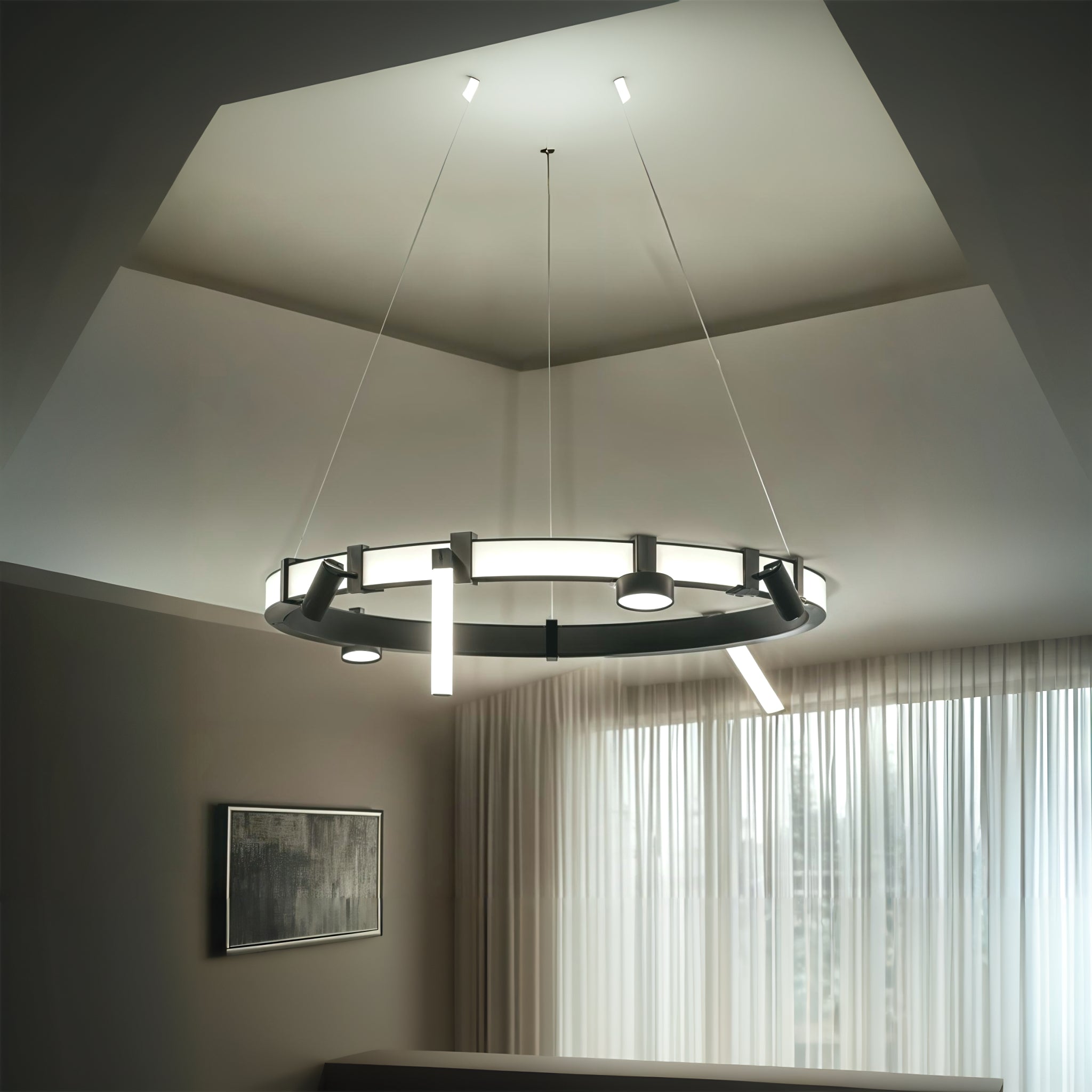 Modular Pendant Modular Circular 48-inches Suspended LED Pendant – LED Lights Direct