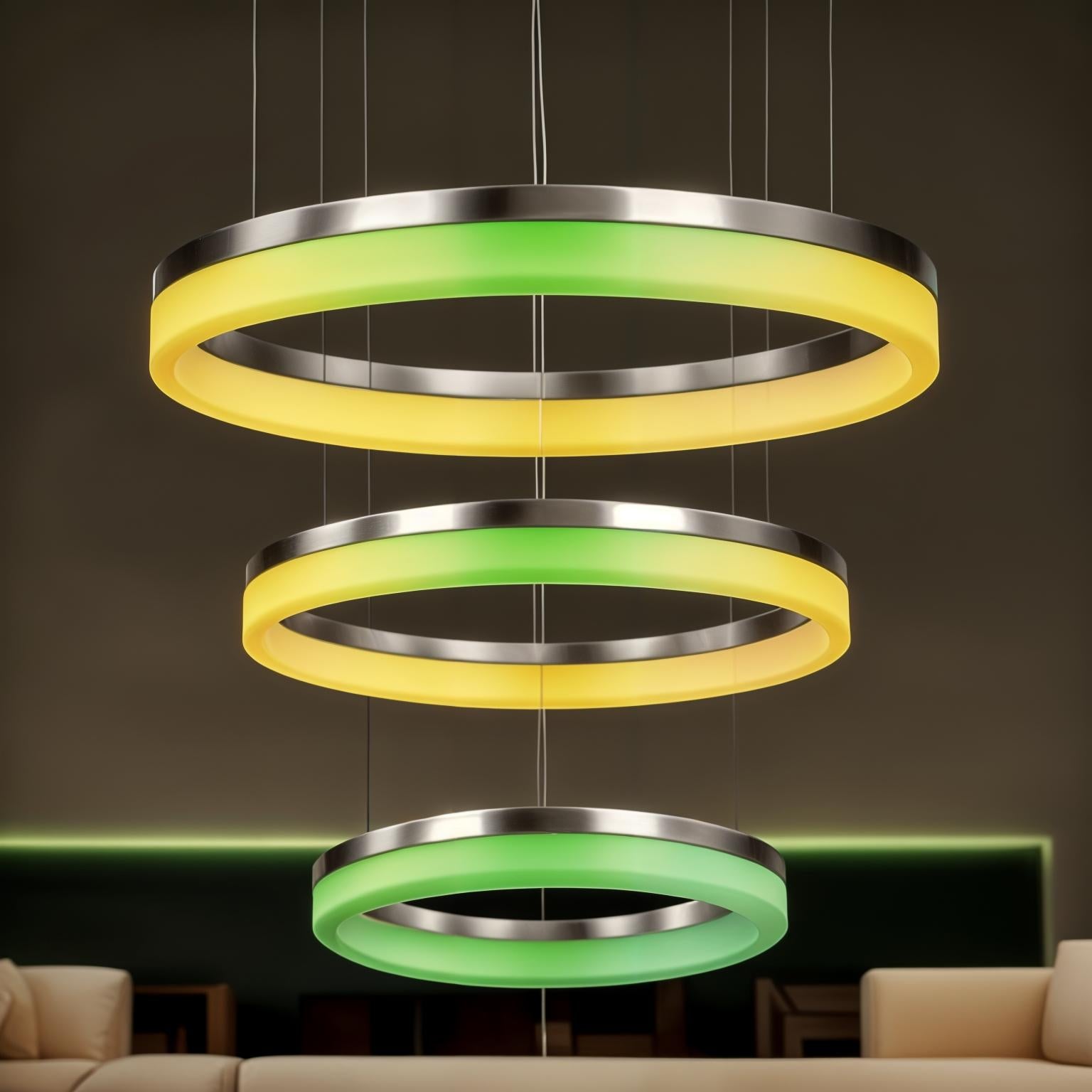 LuminaOrb Tri-Tier: A Revolutionary RGBW LED Chandelier