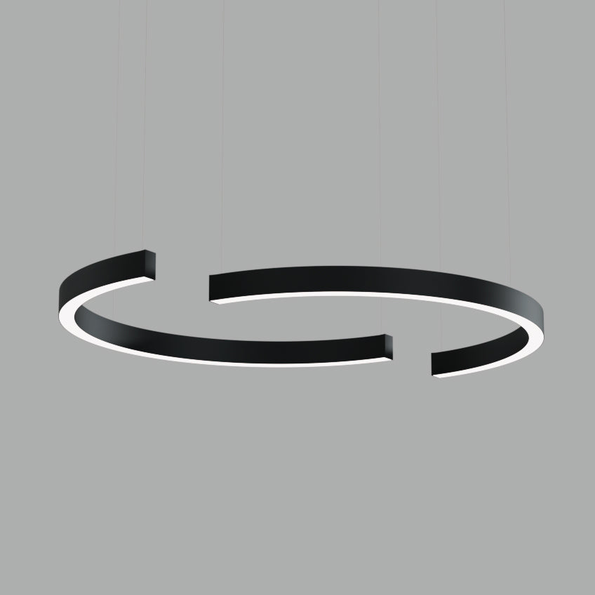 180º Half-Circle Slim LED Ring Pendant - Up and Down Light