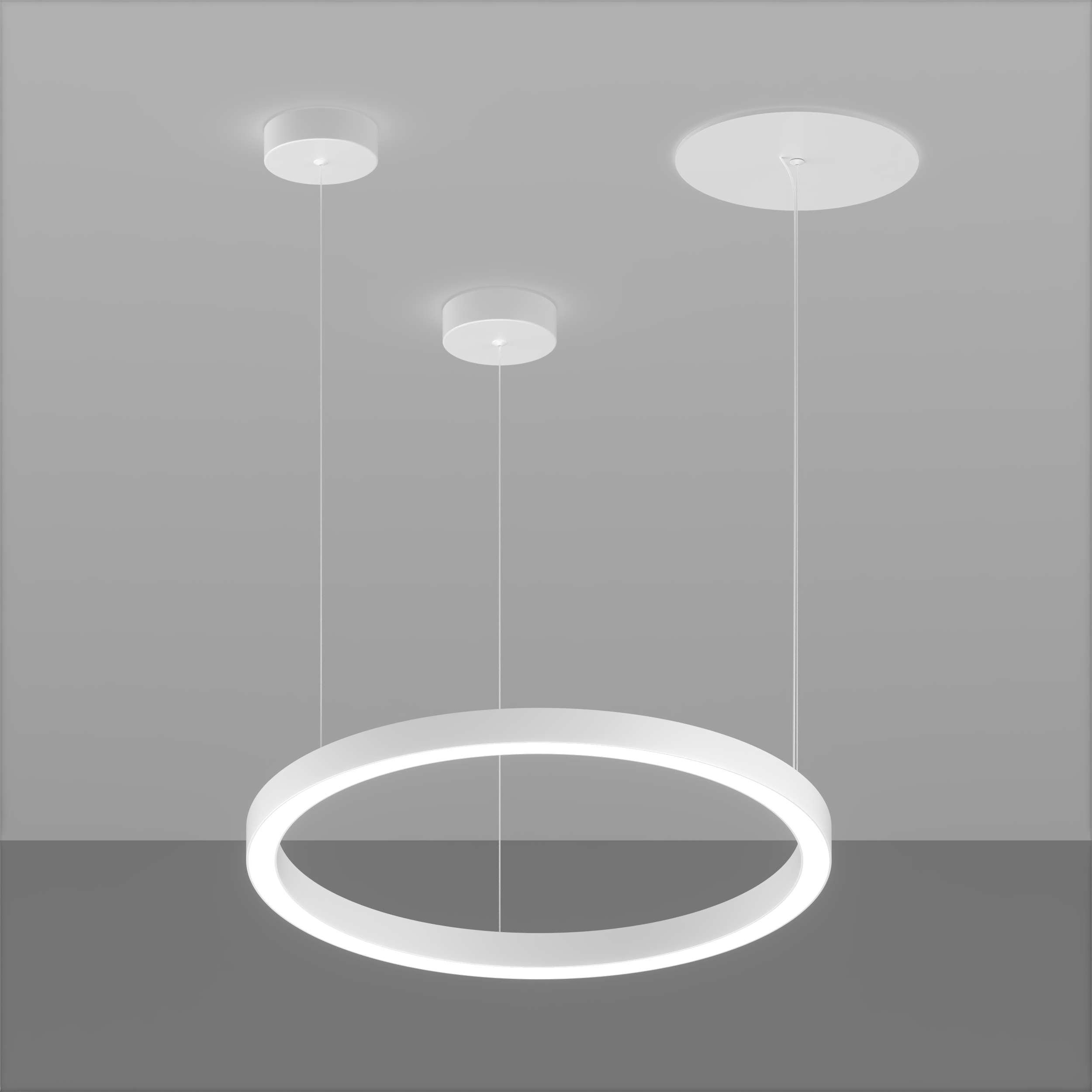 Cable Straight Suspended - LED Ring Pendant