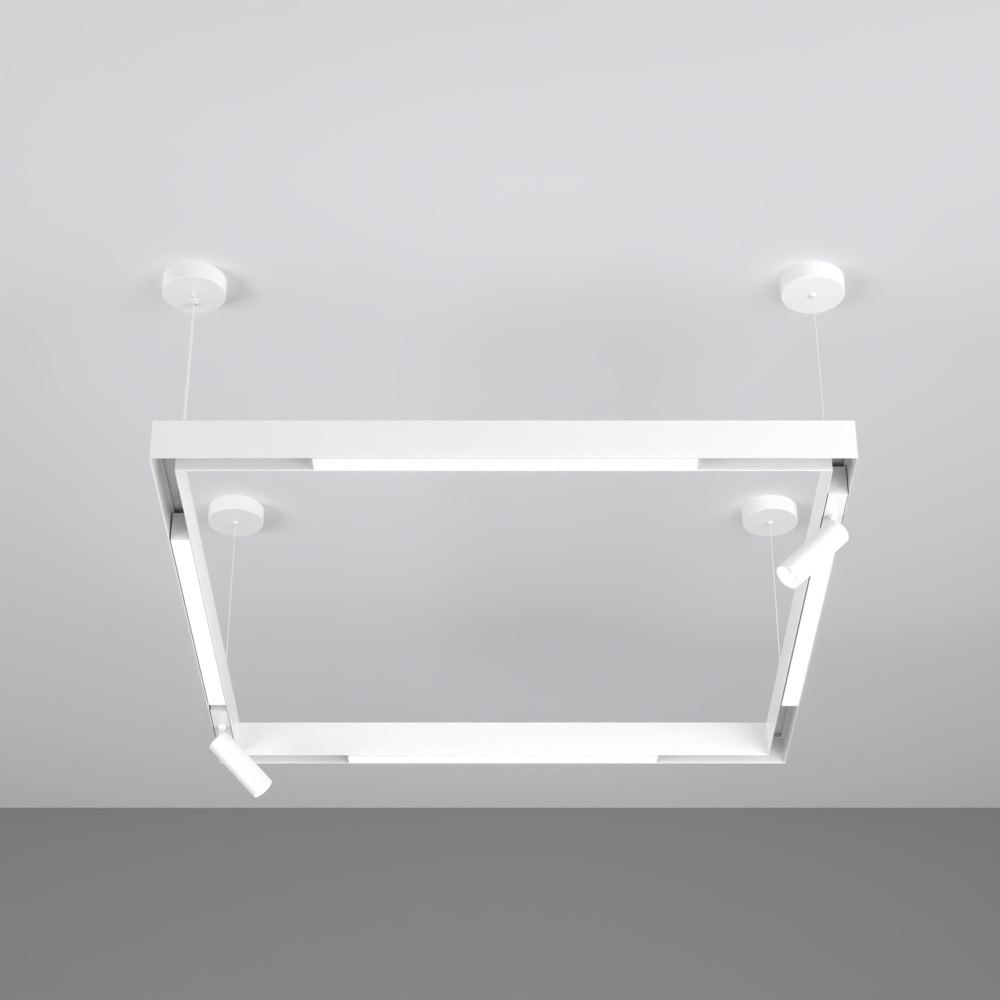 Lines & Spots – LED Square Magnetic Track Pendant Set – LED Lights Direct