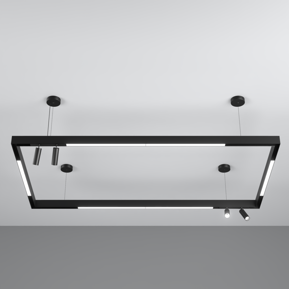 Lines & Spots – LED Rectangular Magnetic Track Pendant Set – LED Lights ...