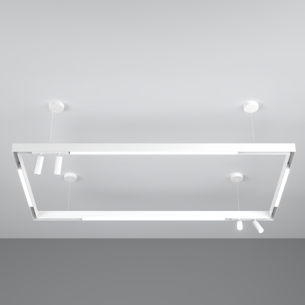 Rectangle Track Lines & Spots – LED Rectangular Magnetic Track Pendant Set – LED Lights ...